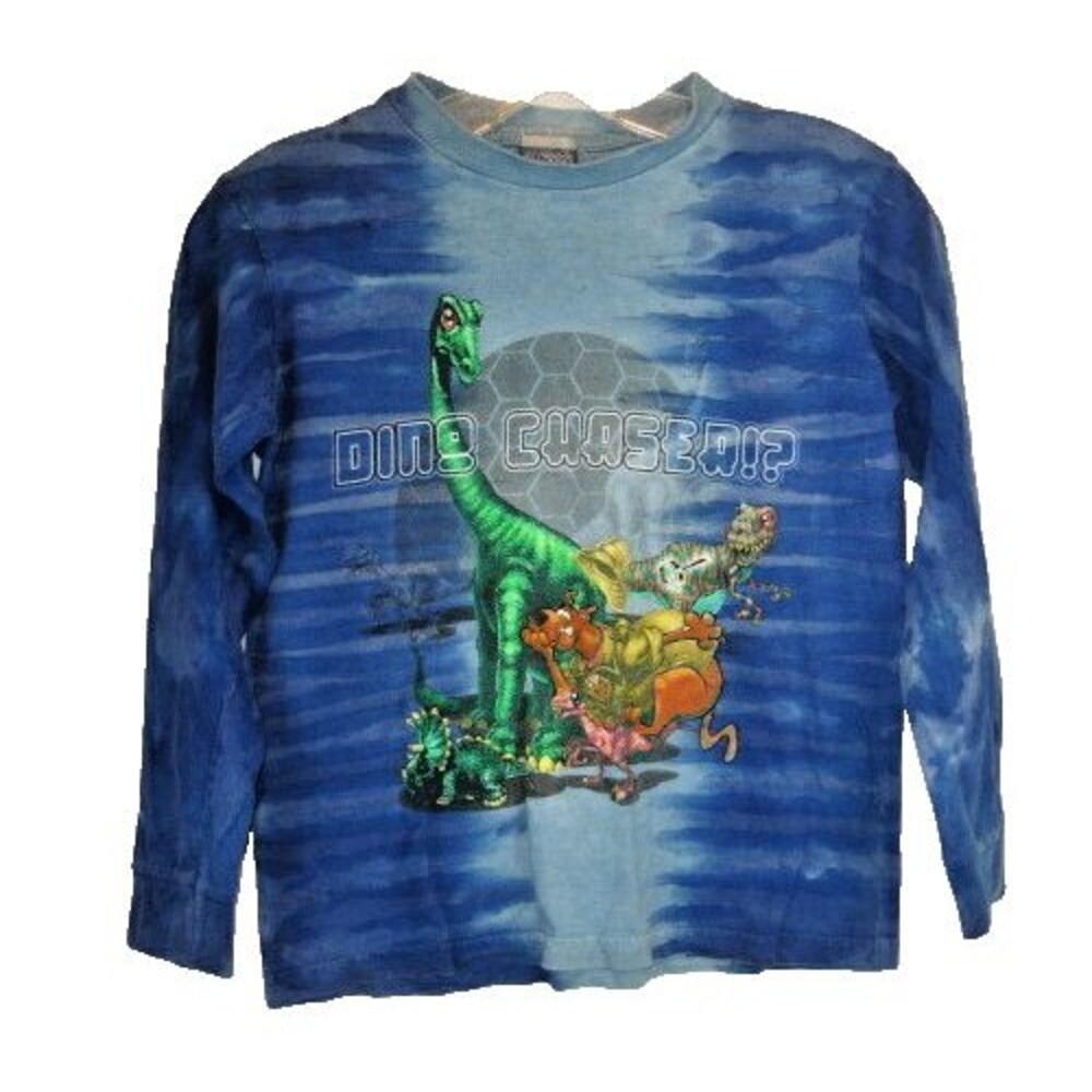 Youth Cartoon Network Scooby -Doo Blue Cotton LS T-Shirt sz YL(7)